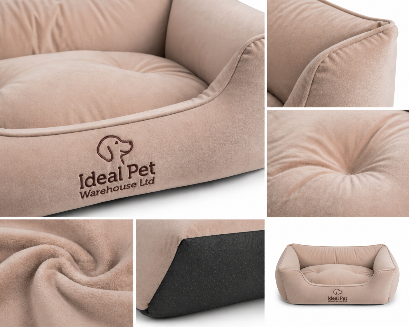 Orthopedic Plush Dog Bed Sofa – Soft Washable Pet Couch with Anti-Slip Base Ideal Pet Warehouse Ltd