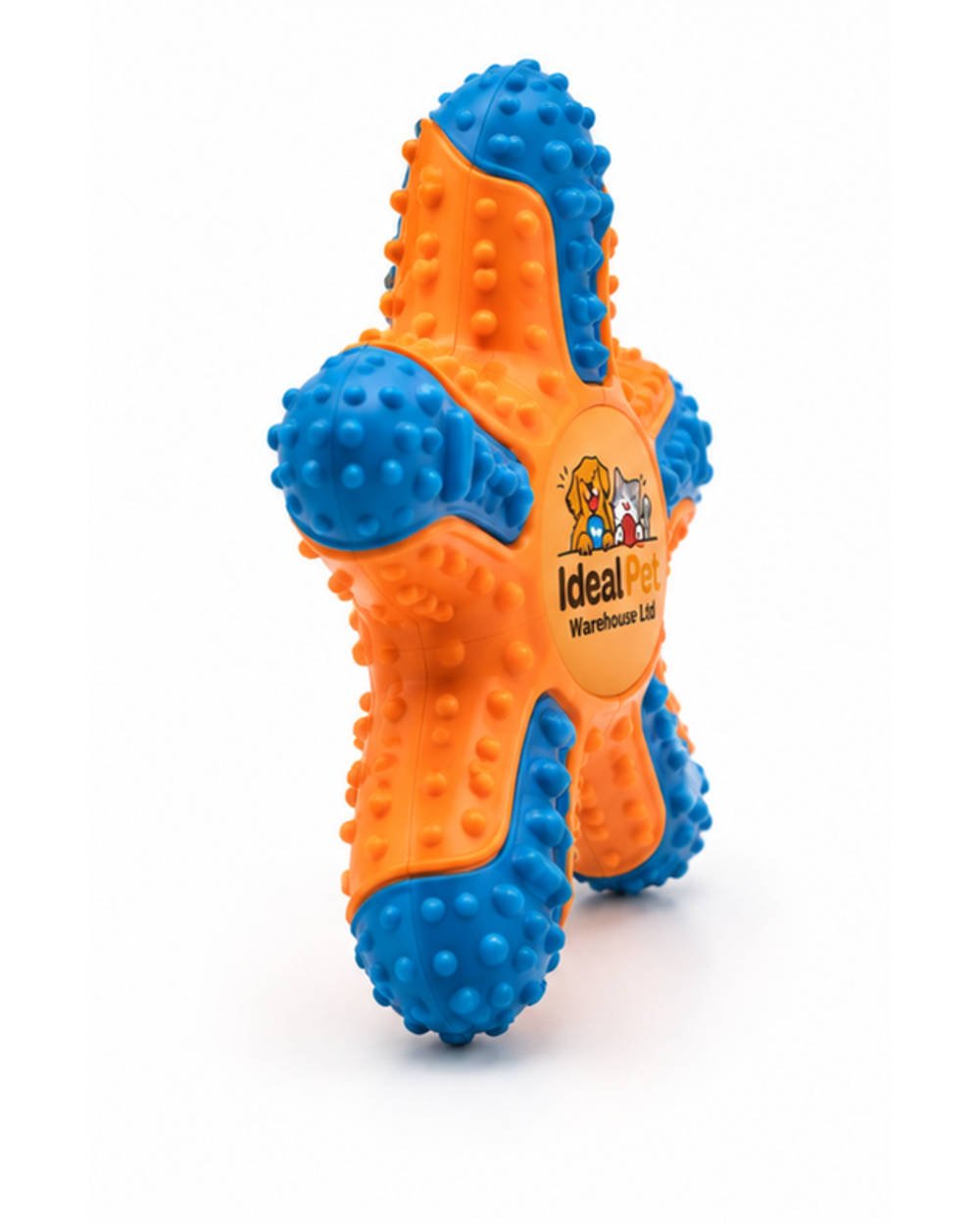 Ideal Pet Warehouse Ltd Orange/Blue Dog Starfish Chew Toy