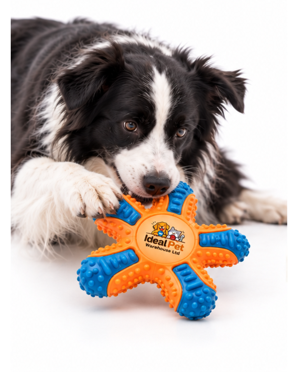 Ideal Pet Warehouse Ltd Orange/Blue Dog Starfish Chew Toy