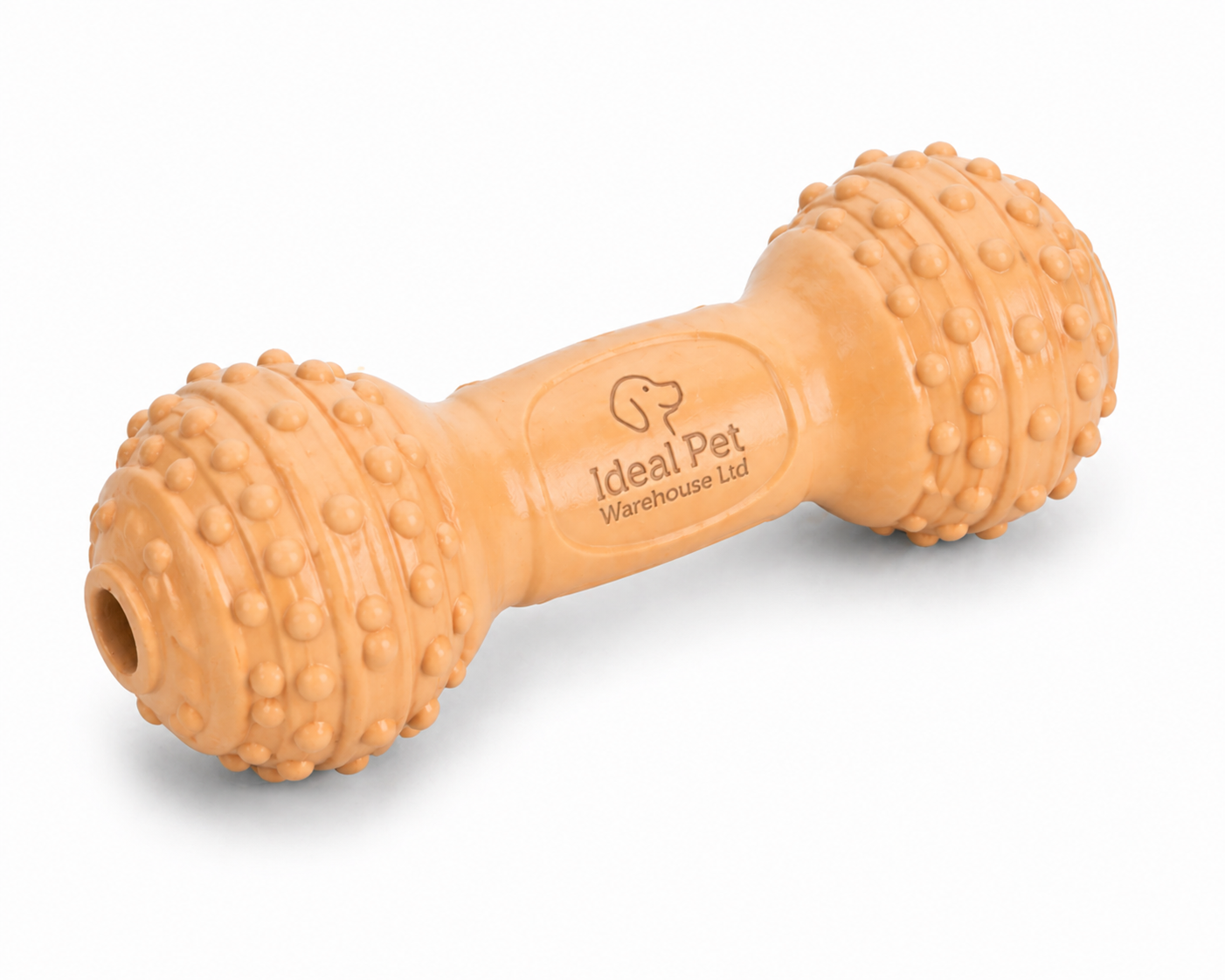 Durable Rubber Dog Chew Toy – Textured Dumbbell Pet Toy for Teeth Cleaning & Interactive Play | Ideal Pet Warehouse Ltd