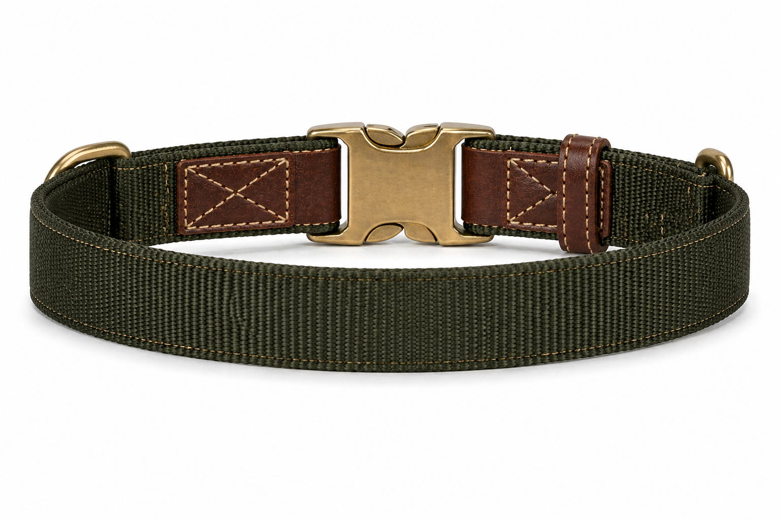 Heavy Duty Dog Collar – Adjustable Nylon & Leather Pet Collar with Metal Buckle, Durable Training Collar Ideal Pet Warehouse Ltd
